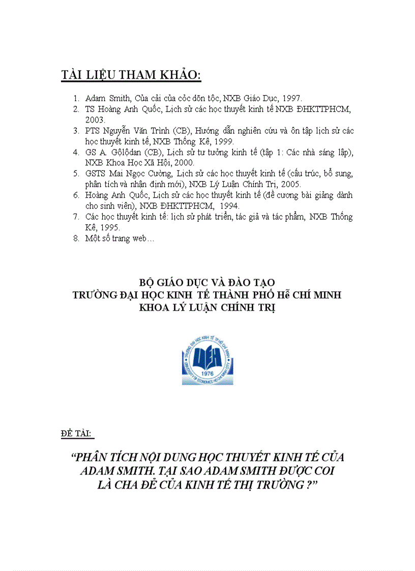 image for page Các lý thuyết kinh tế của Adam Smith