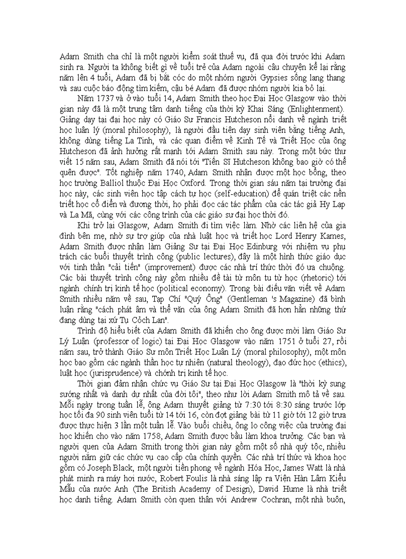 image for page Các lý thuyết kinh tế của Adam Smith