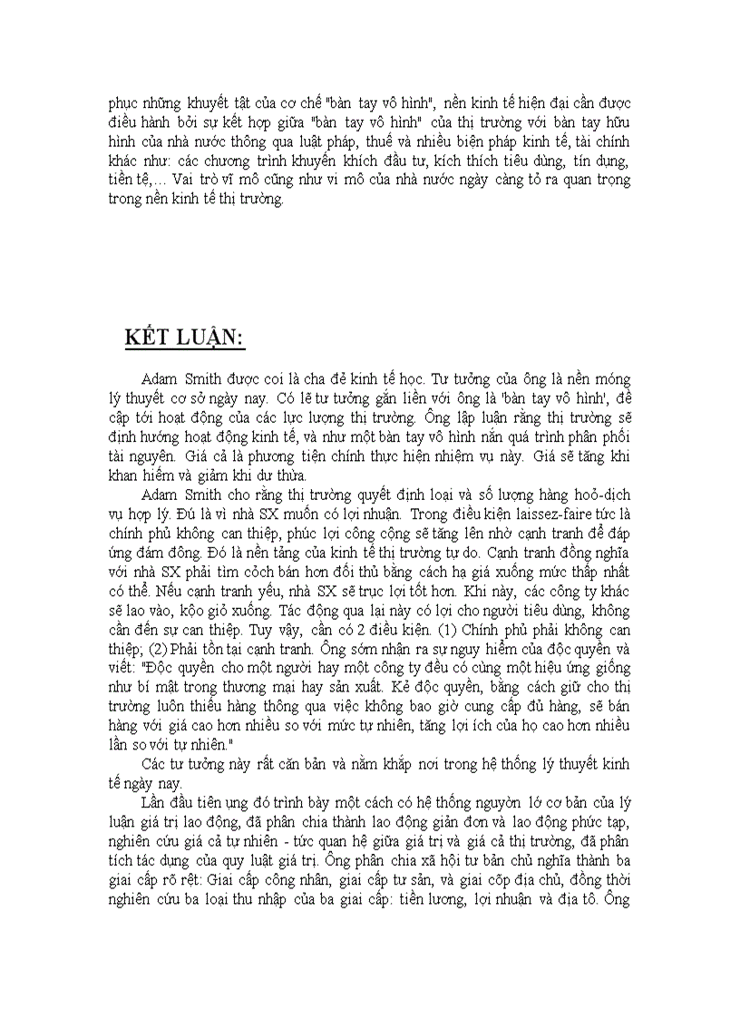 image for page Các lý thuyết kinh tế của Adam Smith