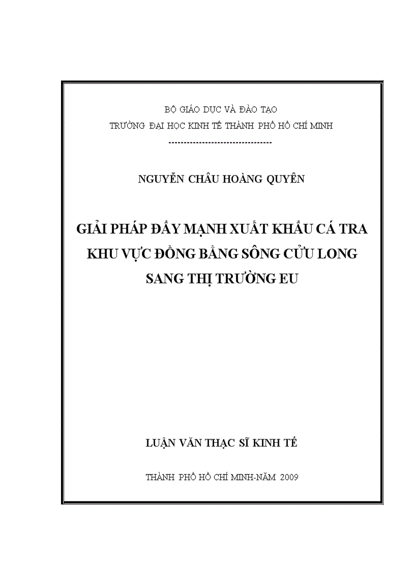 image for page Giải pháp đẩy mạnh xuất khẩu cá tra khu vực Đồng Bằng Sông Cửu Long sang thị trường EU