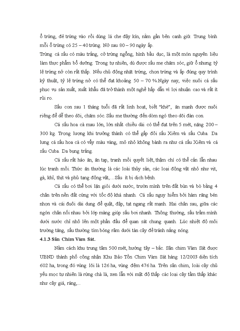 image for page Đánh giá hiện trạng và tác động của hoạt động du lịch ảnh hưởng đến các thành phần môi trường và đề xuất các biện pháp giảm thiểu tại khu du lịch sinh thái Vàm Sát