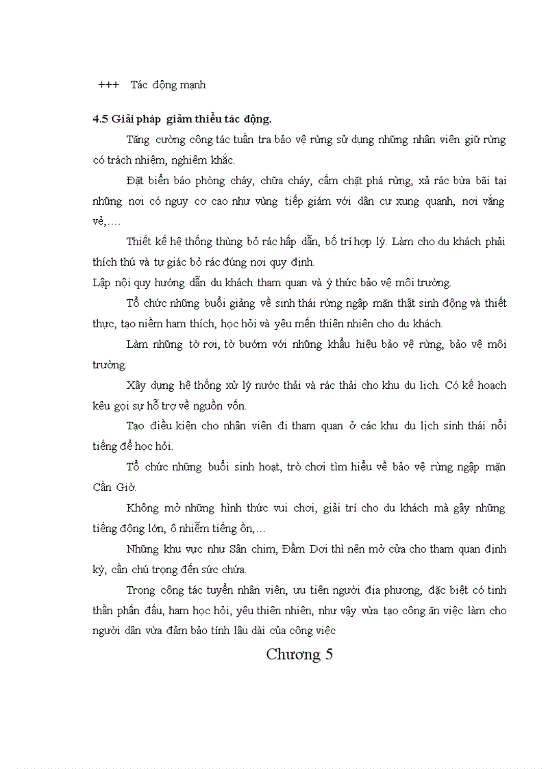 image for page Đánh giá hiện trạng và tác động của hoạt động du lịch ảnh hưởng đến các thành phần môi trường và đề xuất các biện pháp giảm thiểu tại khu du lịch sinh thái Vàm Sát
