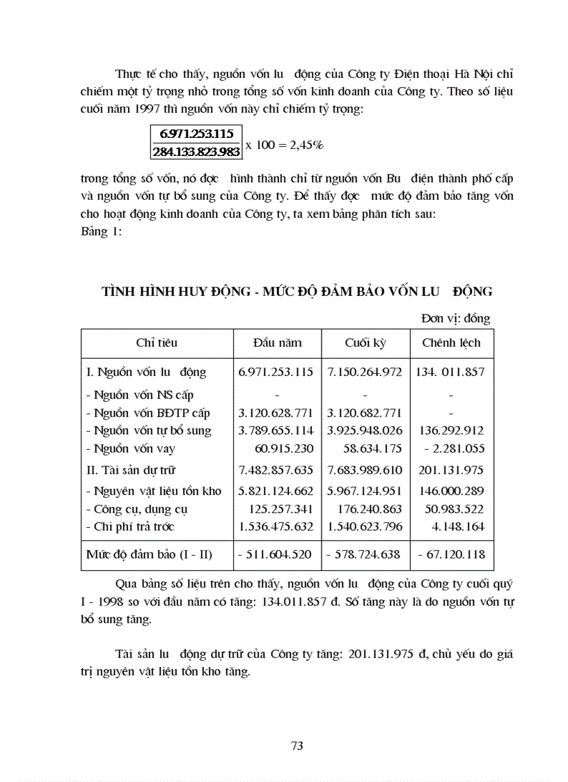 image for page Hạch toán chi tiết nguyên liệu vật liệu với việc nâng cao hiệu quả sử dụng vốn lưu động trong sản xuất kinh doanh tại Công ty Điện thoại Hà Nội
