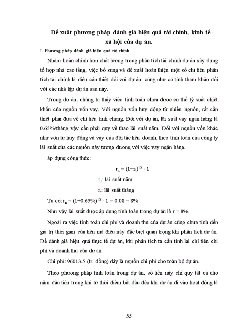 image for page Phương pháp đánh giá hiệu quả tài chính kinh tế xã hội của dự án xây dựng ứng dụng dự án xây dựng tổ hợp nhà cao tầng của Công ty Xây dựng Công trình Văn hoá