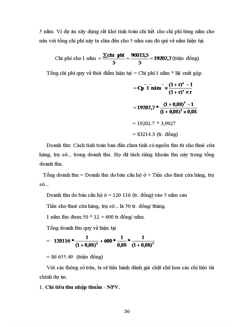 image for page Phương pháp đánh giá hiệu quả tài chính kinh tế xã hội của dự án xây dựng ứng dụng dự án xây dựng tổ hợp nhà cao tầng của Công ty Xây dựng Công trình Văn hoá