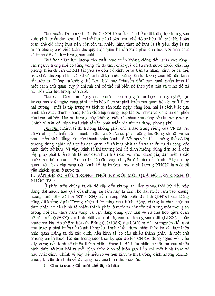 image for page Vai trò của chế độ sở hữu đối với sự hình thành và phát triển nền kinh tế thị trường định hướng xhcn ở nước ta