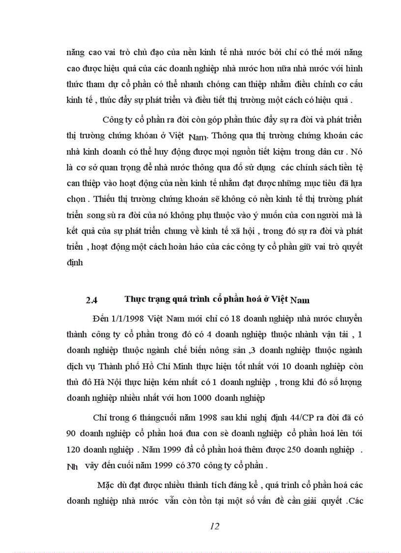 image for page Công ty cổ phần và vai trò của nó trong sự phát triển kinh tế ở nước ta hiện nay
