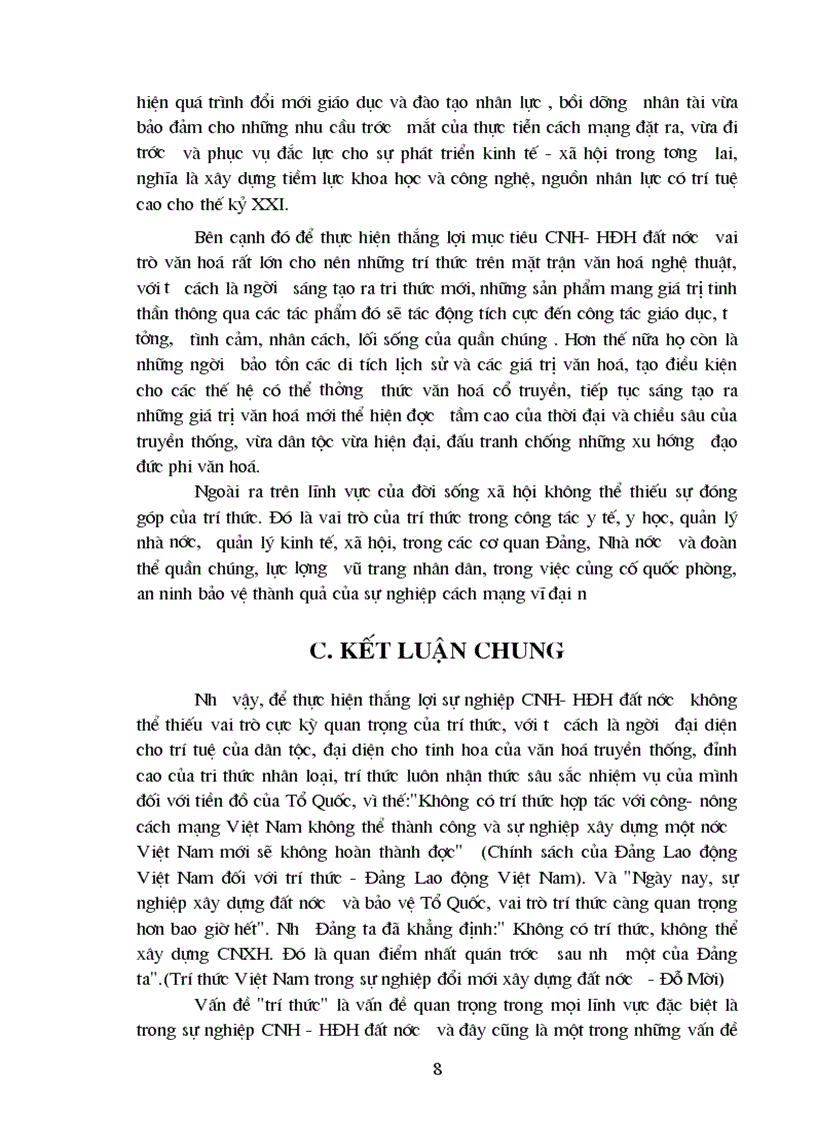 image for page Trí thức trong sự nghiệp Công nghiệp hoá Hiện đại hoá ở nước ta hiện nay