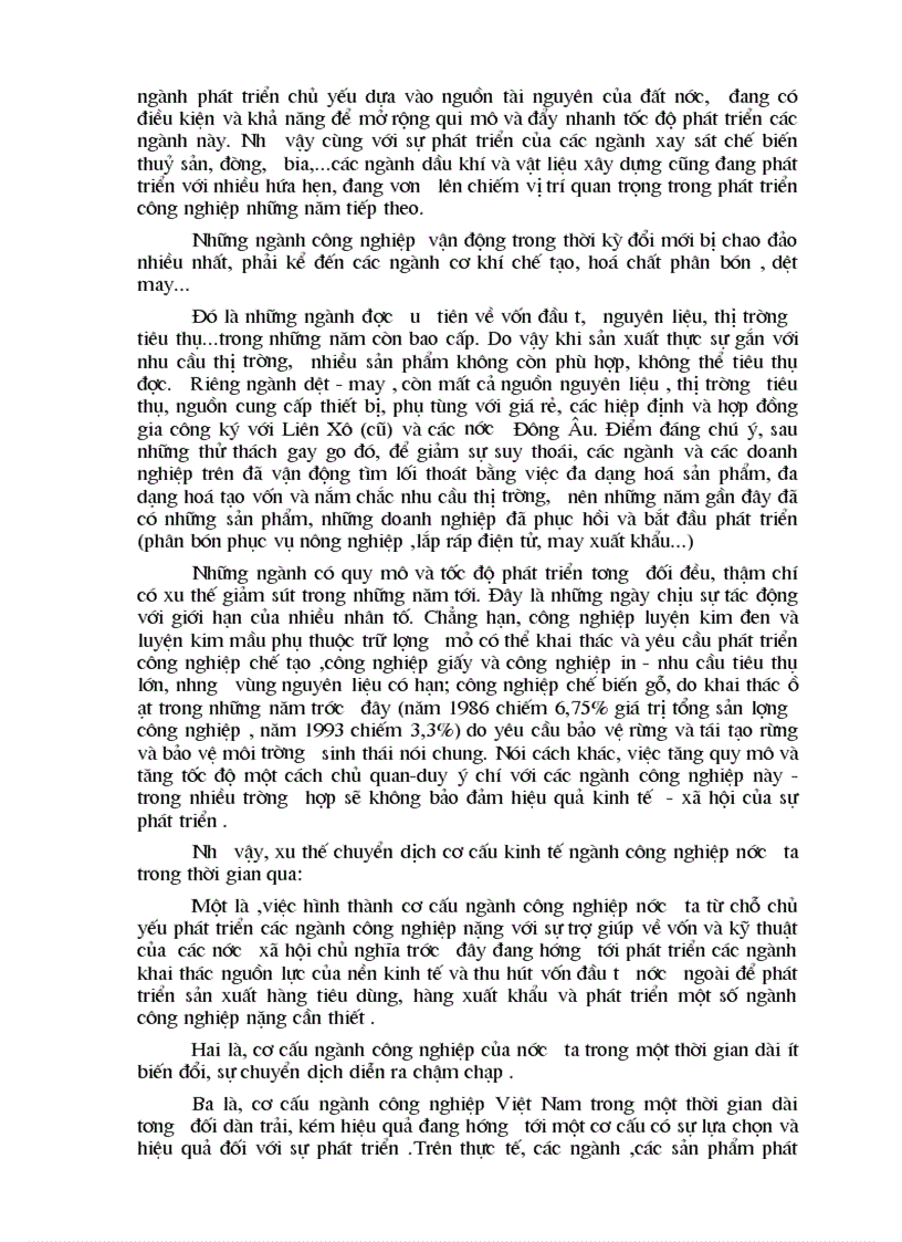 image for page Thực trạng phương hướng và biện pháp chủ yếu trong chuyển dịch cơ cấu kinh tế ngành ở Việt Nam