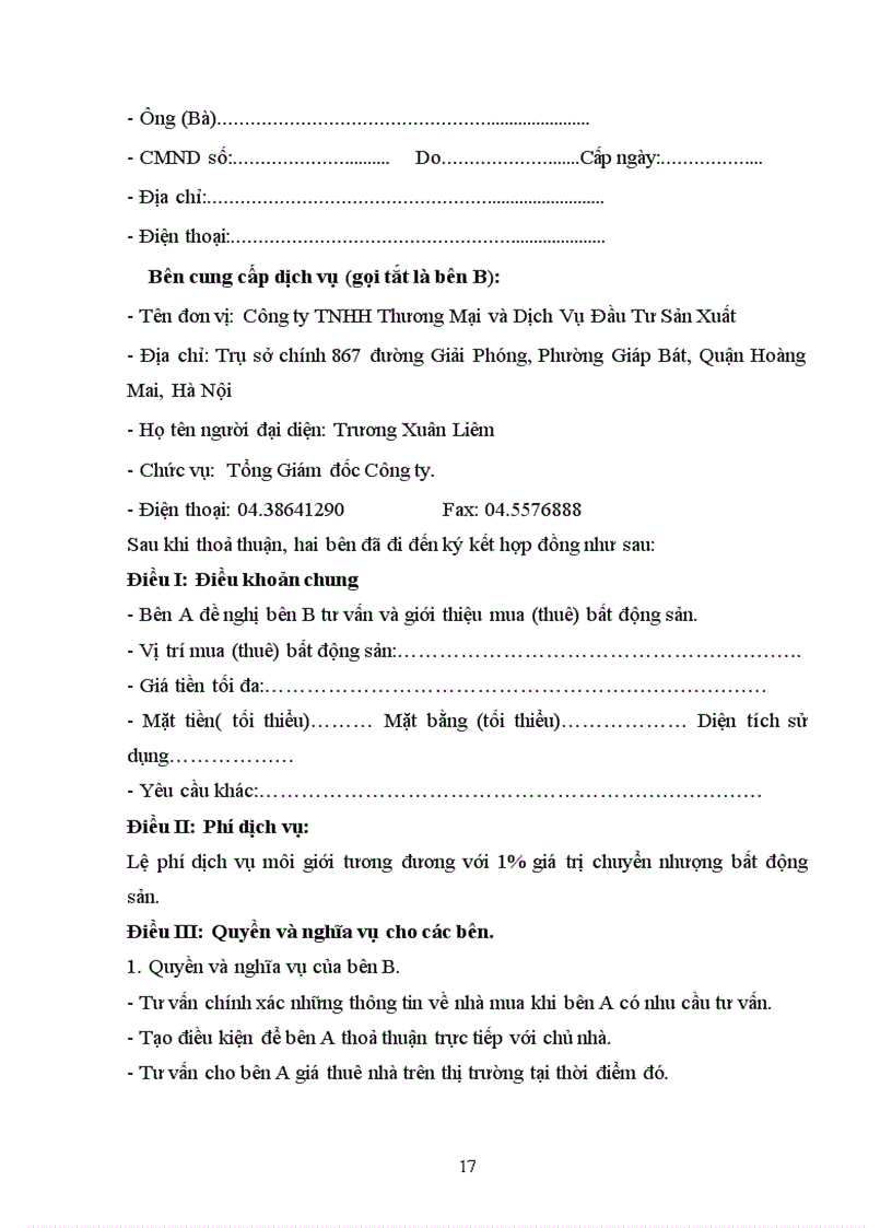 image for page Báo cáo thực tập môi giới bất động sản