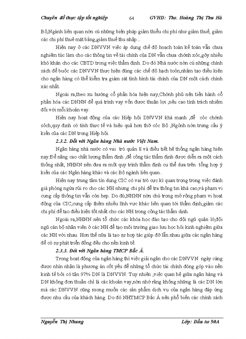 image for page Hoàn thiện công tác thẩm định dự án đầu tư vay vốn của các DNVVN tại Ngân hàng thương mại cổ phần Bắc Á chi nhánh Kim Liên