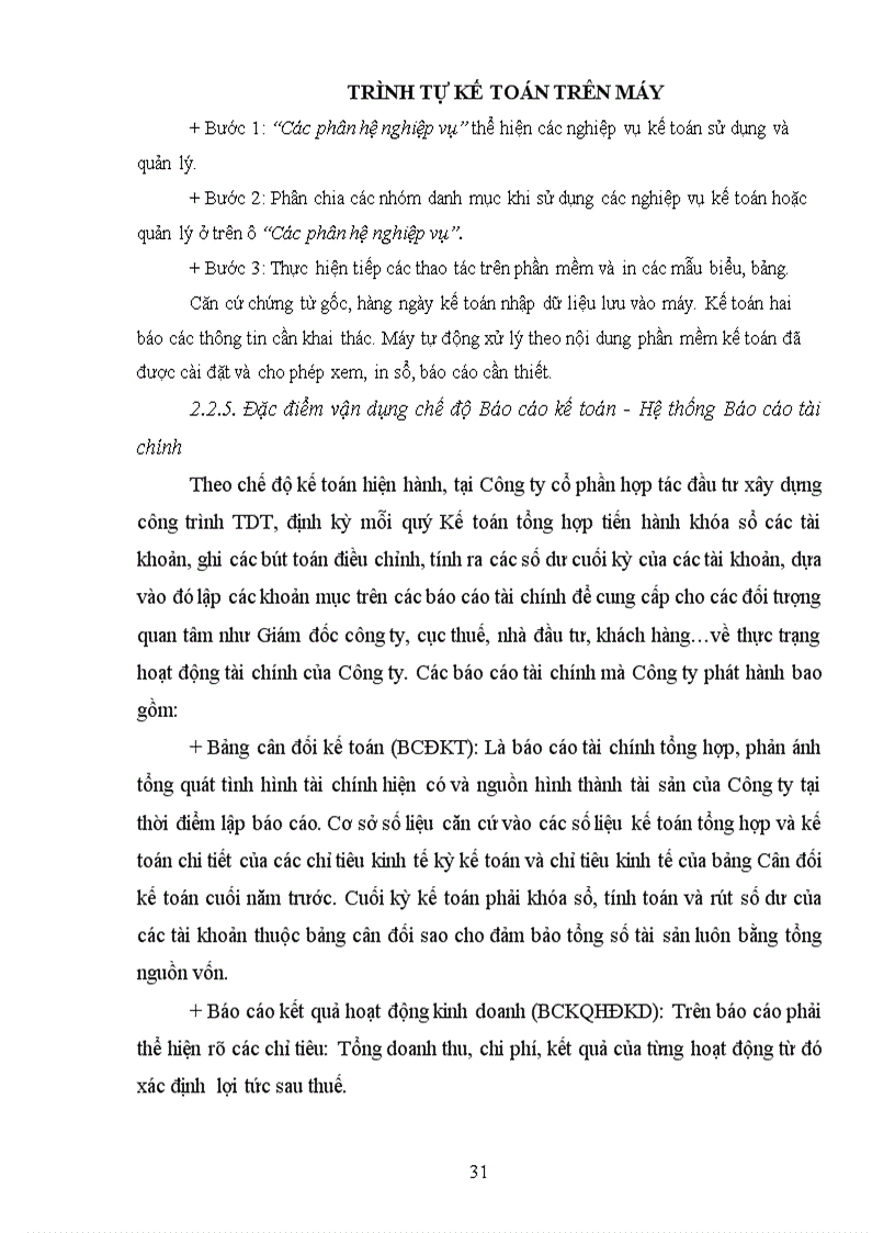 image for page Đánh giá thực trạng tổ chức kế toán tại Công ty Cổ phần hợp tác đầu tư xây dựng công trình TDT