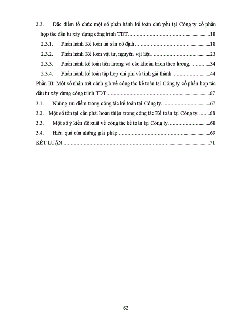 image for page Đánh giá thực trạng tổ chức kế toán tại Công ty Cổ phần hợp tác đầu tư xây dựng công trình TDT