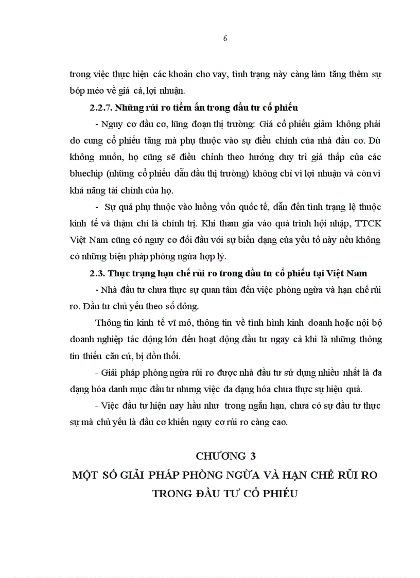 image for page Một số giải pháp phòng ngừa và hạn chế rủi ro trong đầu tư cổ phiếu