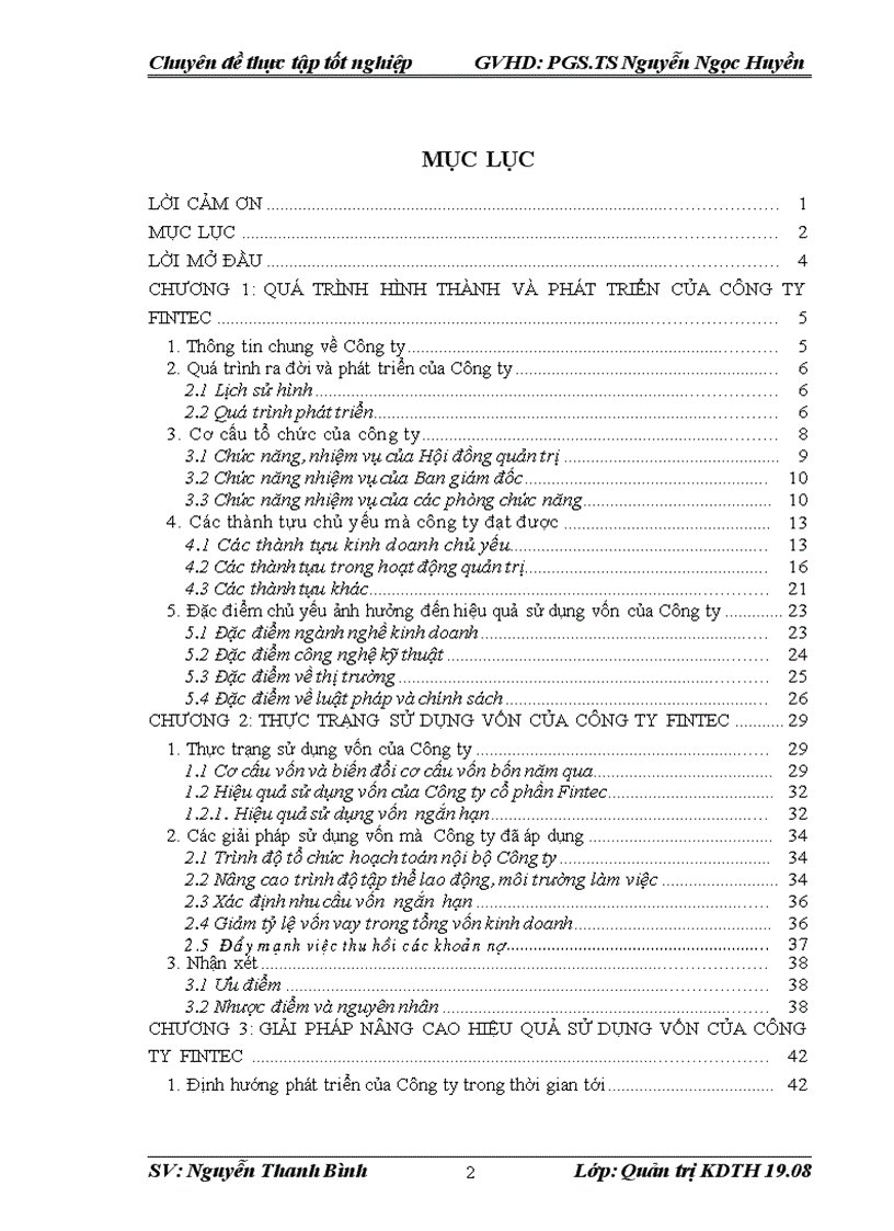 image for page Một số giải pháp nâng cao hiệu quả sử dụng vốn tại Công ty Cổ Phần Fintec 1