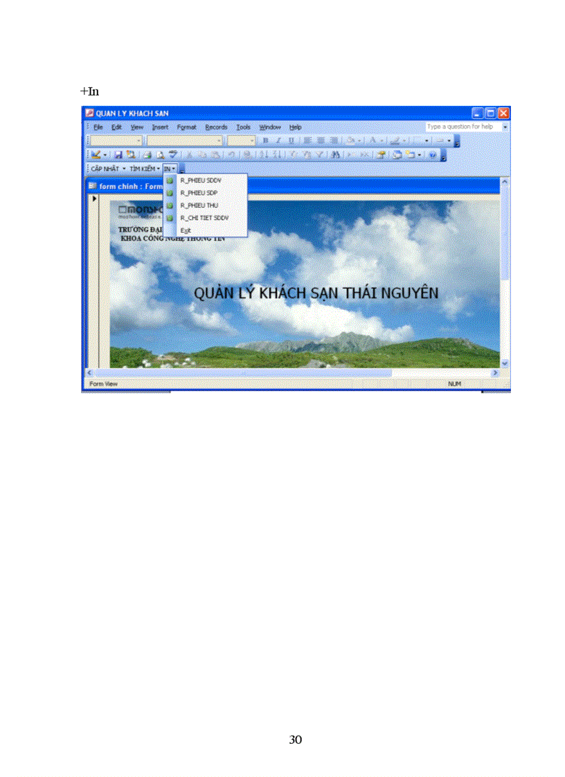 image for page Xây dựng phần mềm quản lý khách sạn bằng Access
