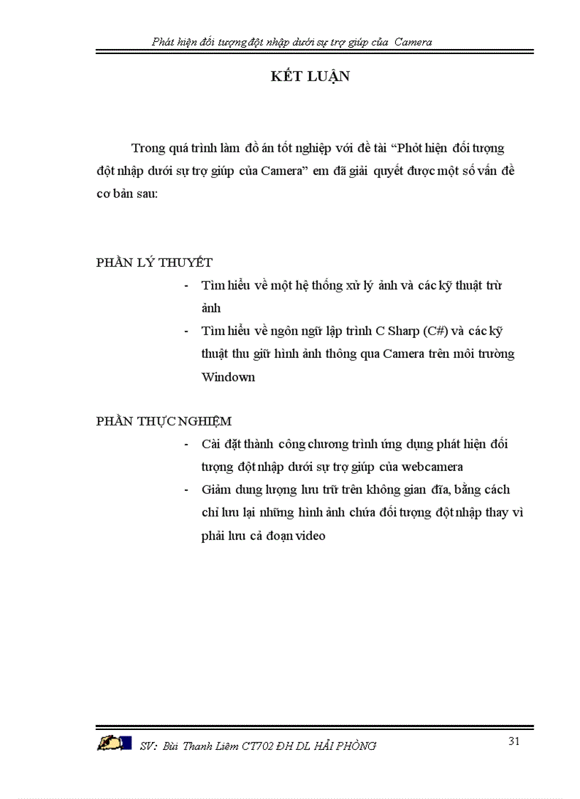 image for page Phát hiện đối tượng đột nhập dưới sự trợ giúp của Camera