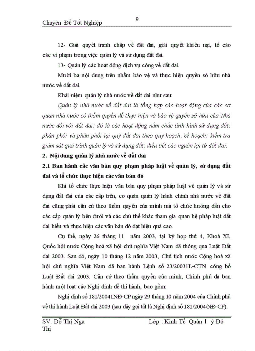 image for page Thực trạng và kiến nghị công tác quản lý và sử dụng đất tại huyện Tiên Du TP Bắc Ninh giai đoạn 2005 2010 1