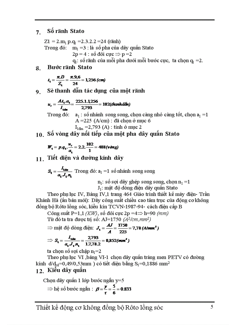 image for page Thiết kế động cơ không đồng bộ Rôto lồng sóc