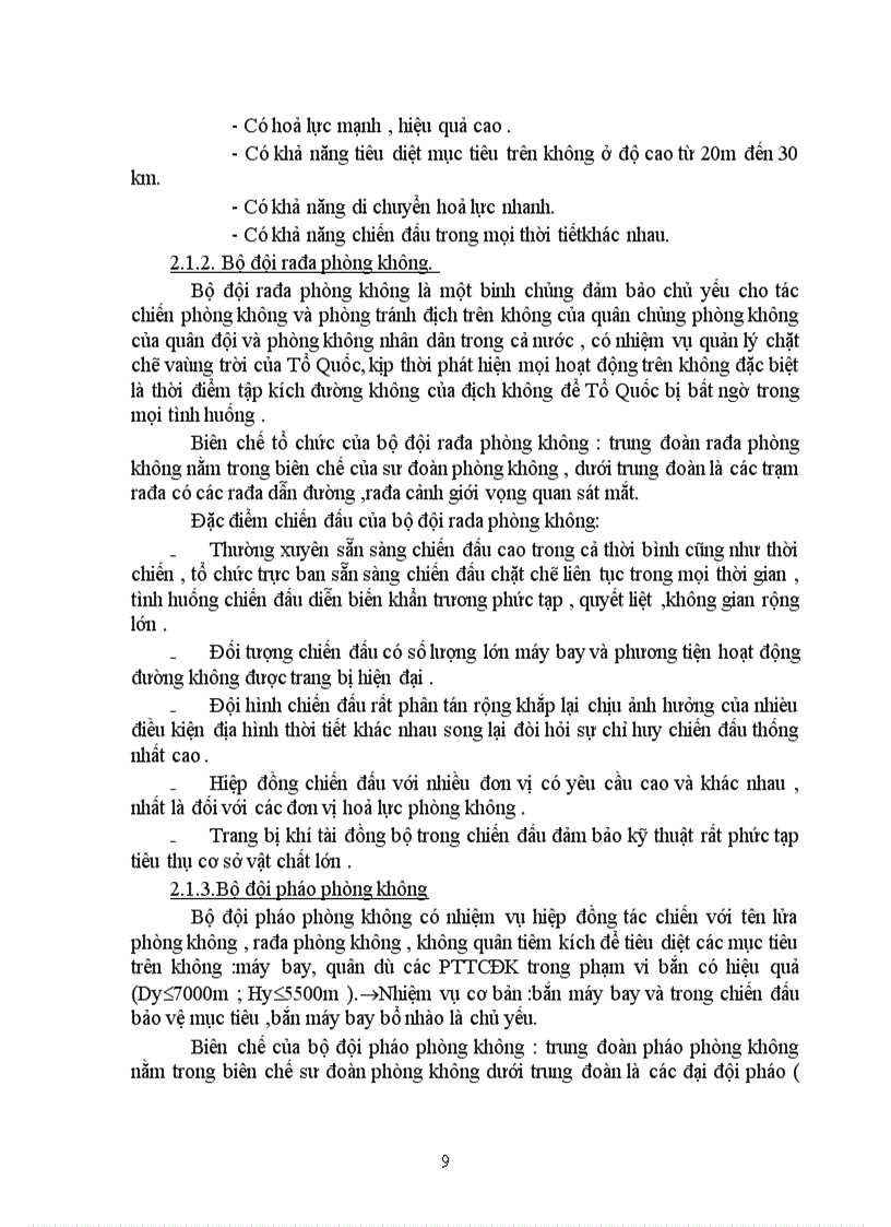image for page Vai trò của quân chủng phòng không không quân trong chiến đấu đánh trả phương tiện tiến công đường không của địch