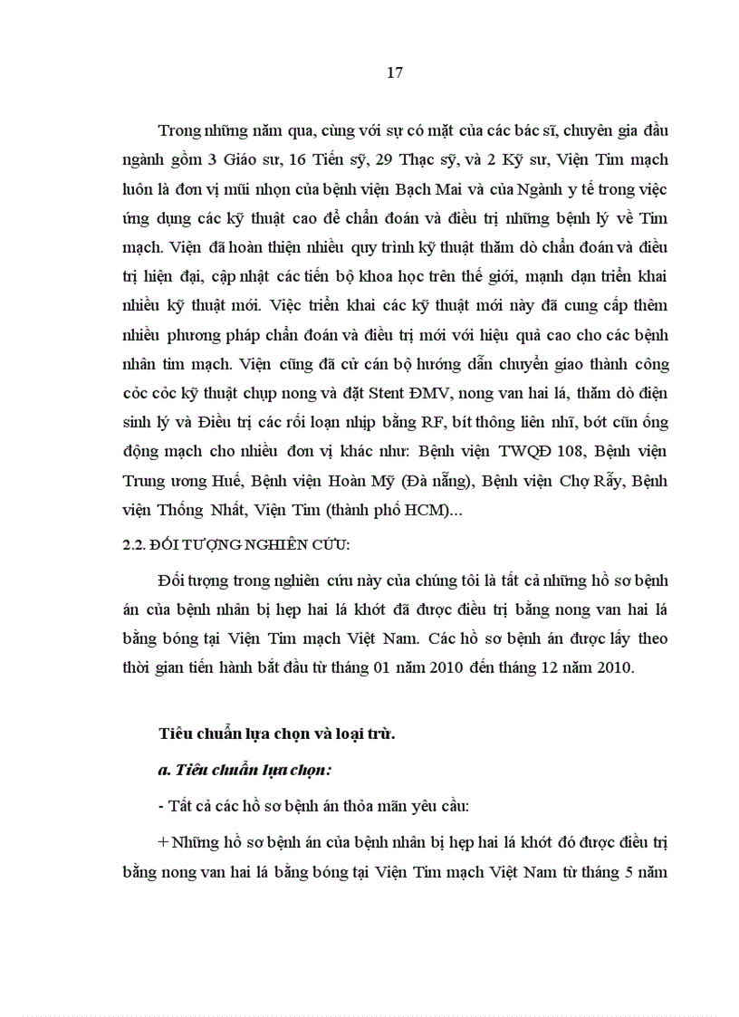 image for page Nghiên cứu kết quả sớm của phương pháp nong van hai lá bằng bóng inoue điều trị hẹp van hai lá khít ở bệnh nhân điểm wilkins 9 tại viện tim mạch việt nam
