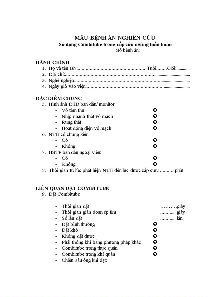 image for page Nghiên cứu áp dụng Combitube để kiểm soát đường thở trong xử trí ngừng tuần hoàn tại Khoa Cấp cứu Bệnh viện Bạch Mai