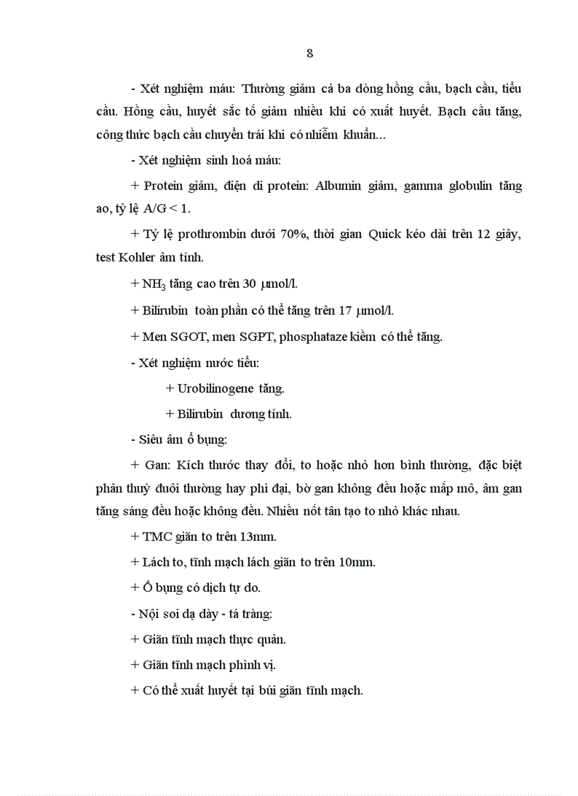 image for page Nghiên cứu đặc điểm lâm sàng một số xét nghiệm cận lâm sàng của bệnh nhân xơ gan có HCGT
