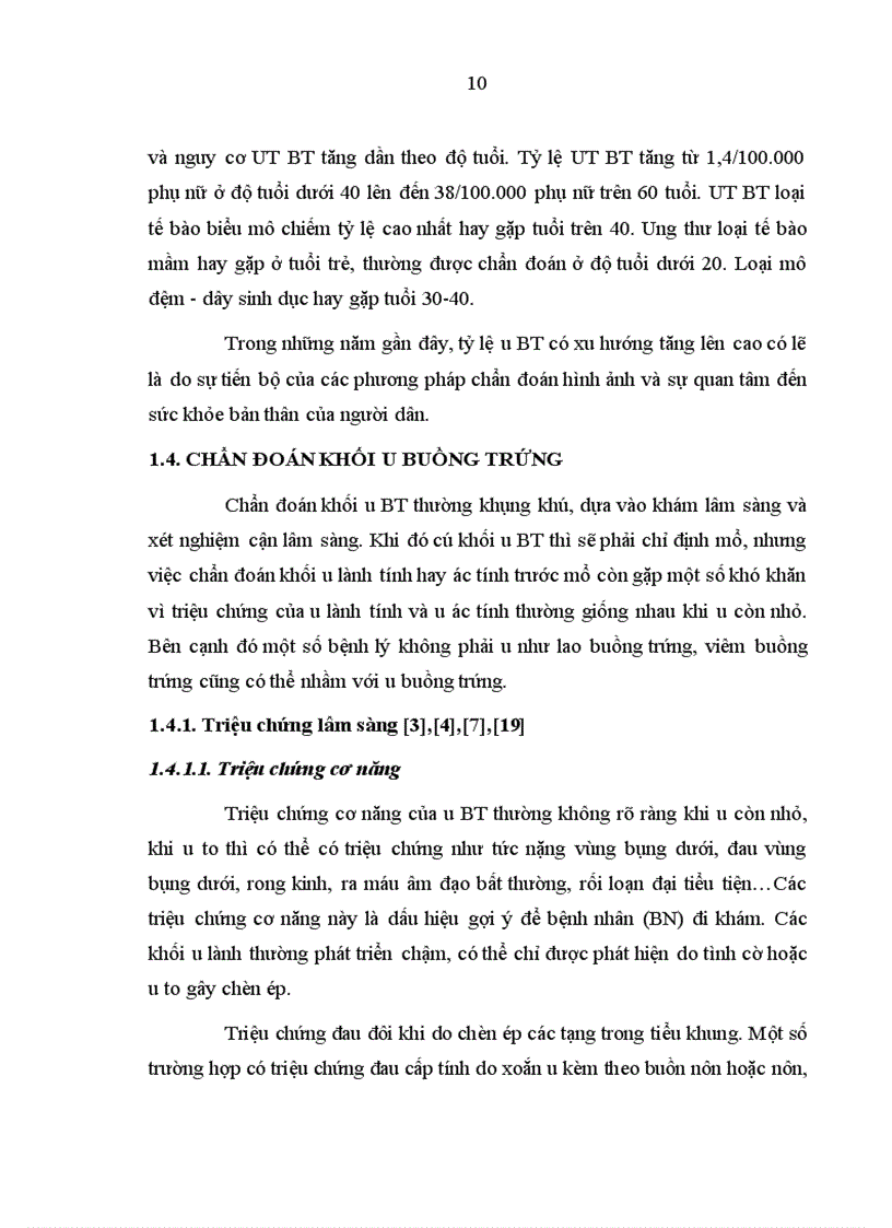 image for page Nhận xét đặc điểm lâm sàng cận lâm sàng và giá trị sinh thiết tức thì trong chẩn đoán u buồng trứng tại Bệnh viện K