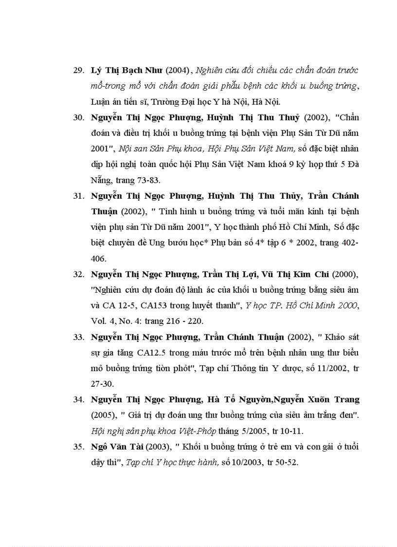 image for page Nhận xét đặc điểm lâm sàng cận lâm sàng và giá trị sinh thiết tức thì trong chẩn đoán u buồng trứng tại Bệnh viện K
