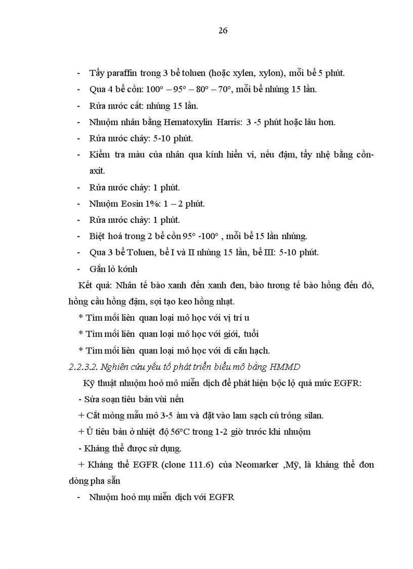 image for page Xác định tần xuất bộc lộ yếu tố phát triển biểu mô và mối liên quan với các phân týp mô học UTBMT phổi