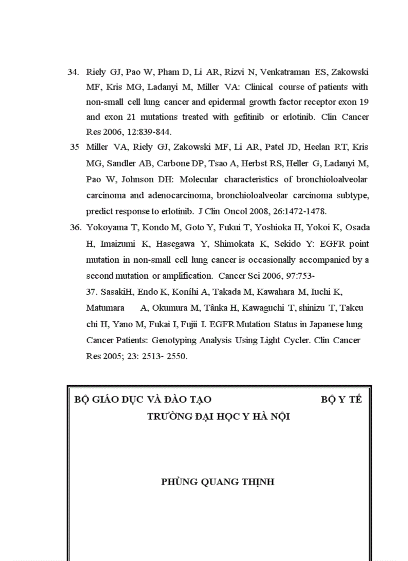 image for page Xác định tần xuất bộc lộ yếu tố phát triển biểu mô và mối liên quan với các phân týp mô học UTBMT phổi
