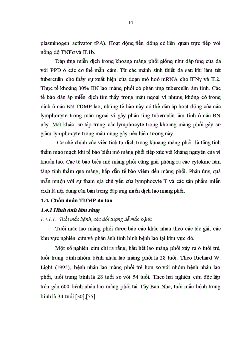 image for page Đặc điểm lâm sàng cận lâm sàng ở bệnh nhân tràn dịch màng phổi do lao