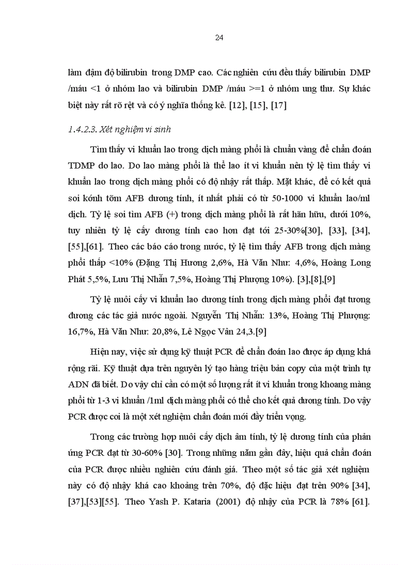 image for page Đặc điểm lâm sàng cận lâm sàng ở bệnh nhân tràn dịch màng phổi do lao