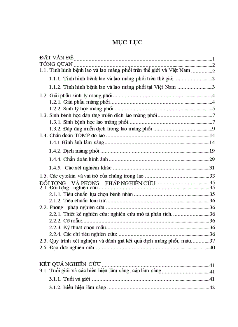 image for page Đặc điểm lâm sàng cận lâm sàng ở bệnh nhân tràn dịch màng phổi do lao