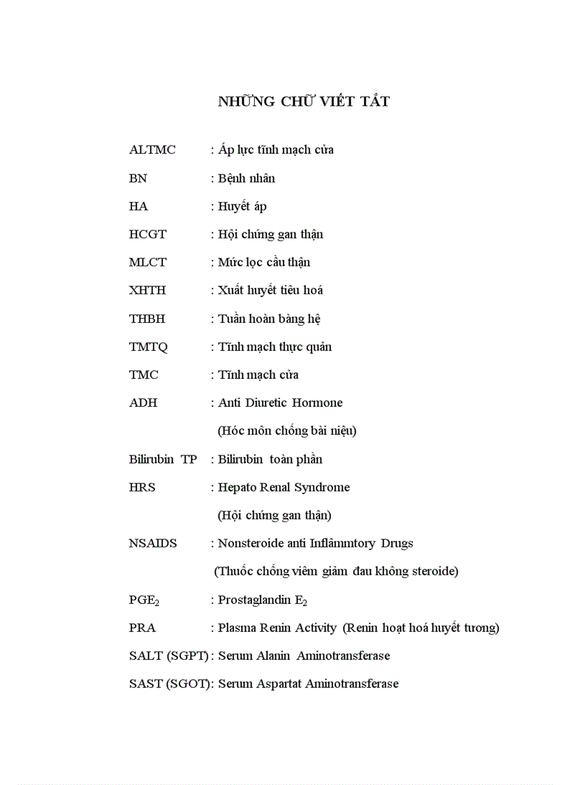 image for page Nghiên cứu đặc điểm lâm sàng một số xét nghiệm cận lâm sàng của bệnh nhân xơ gan có HCGT 1