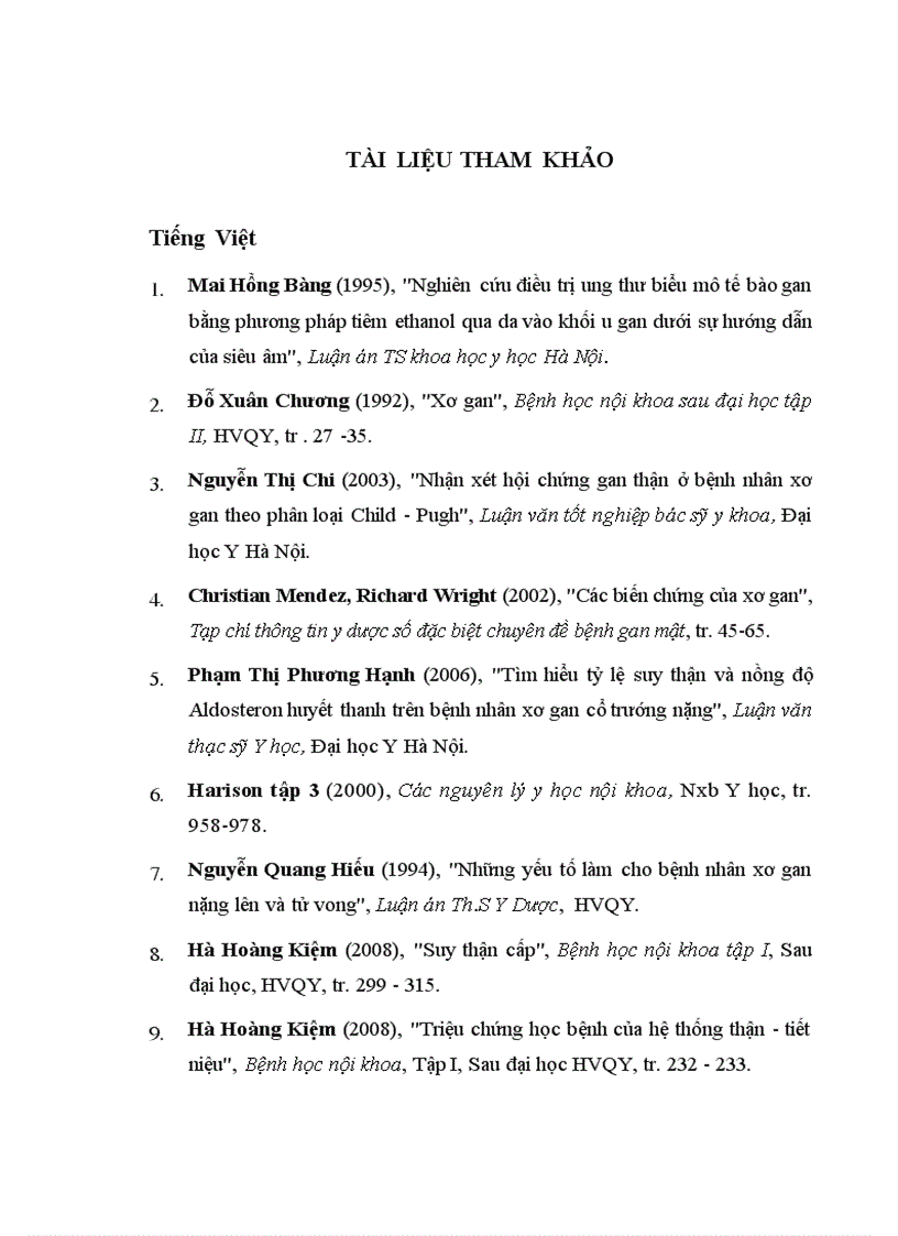 image for page Nghiên cứu đặc điểm lâm sàng một số xét nghiệm cận lâm sàng của bệnh nhân xơ gan có HCGT 3