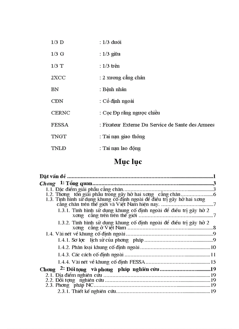 image for page Đánh giá tác dụng khung CĐN trong điều trị gãy hở hai xương cẳng chân tại khoa ngoại dã chiến B15 Bệnh viện 103 trong năm 2008 2010