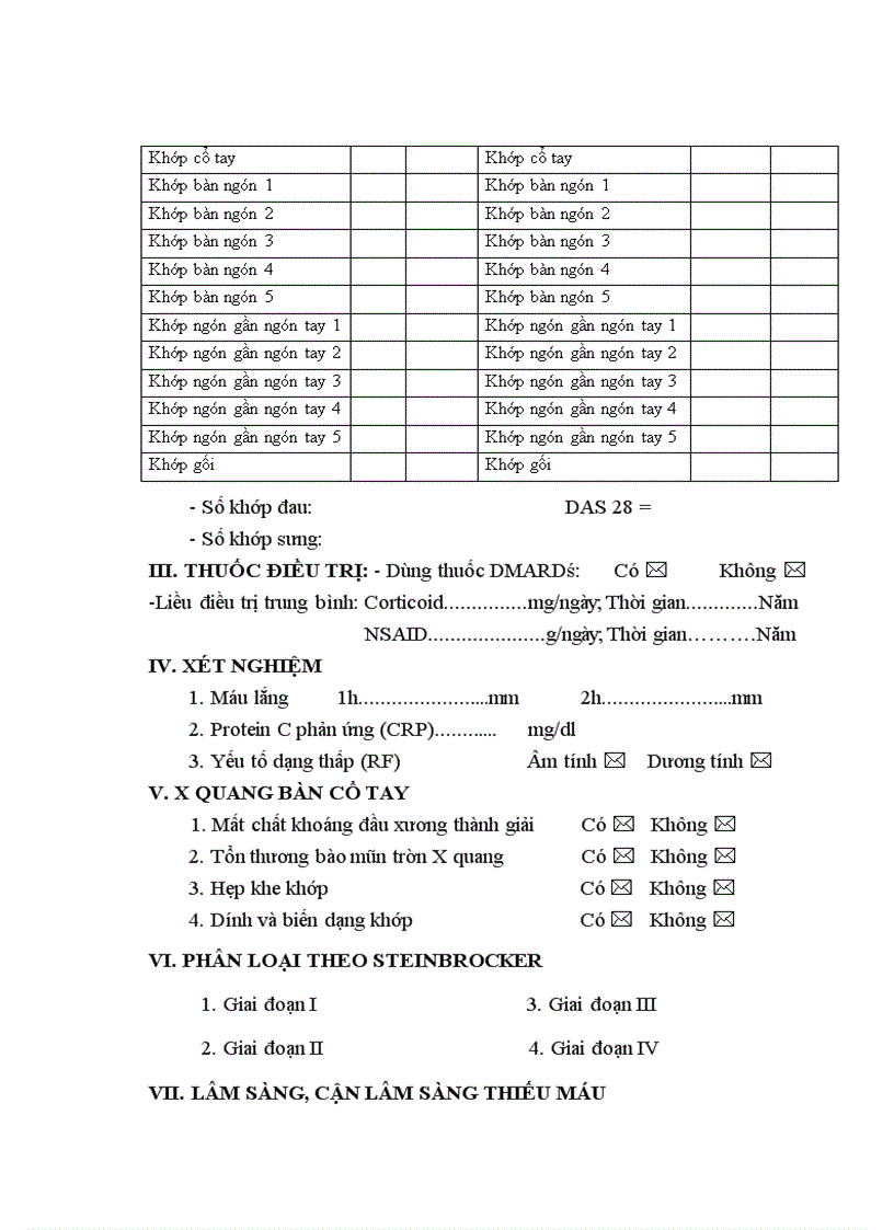 image for page Nghiên cứu đặc điểm của hội chứng thiếu máu và một số yếu tố liên quan trong bệnh viêm khớp dạng thấp