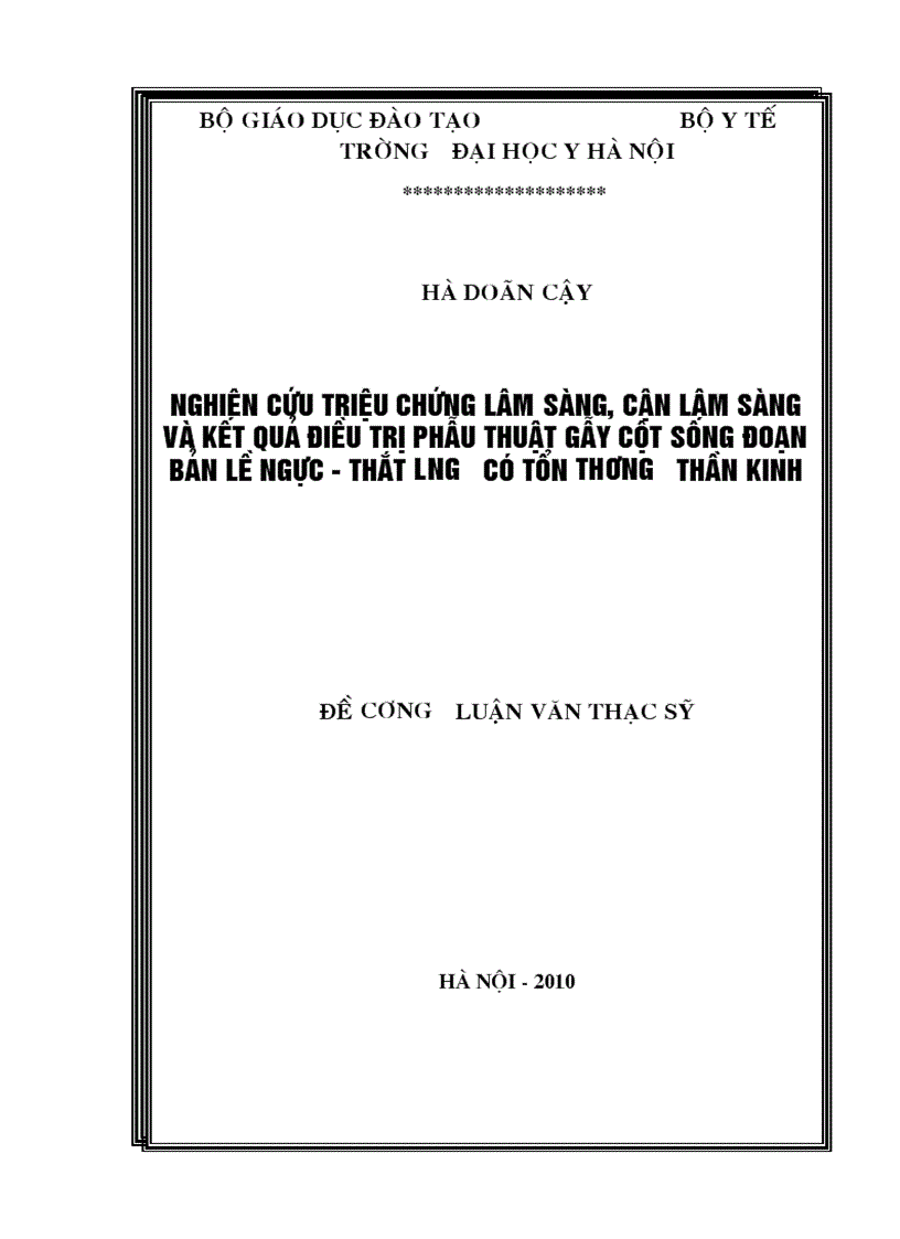 image for page Nghiên cứu triệu chứng lâm sàng cận lâm sàng và kết quả điều trị phẫu thuật chấn thương cột sống bản lề Ngực Thắt lưng có tổn thương thần kinh