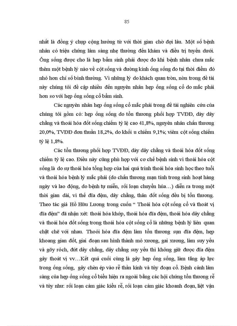 image for page Nghiên cứu các đặc điểm lâm sàng và hình ảnh chụp cộng hưởng từ của bệnh nhân hẹp ống sống cổ tại Khoa Thần kinh Bệnh viện Bạch Mai 1