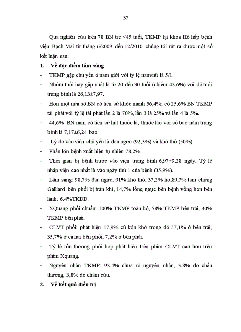 image for page Mô tả đặc điểm lâm sàng cận lâm sàng ở những bệnh nhân dưới 45 tuổi bị TKMP