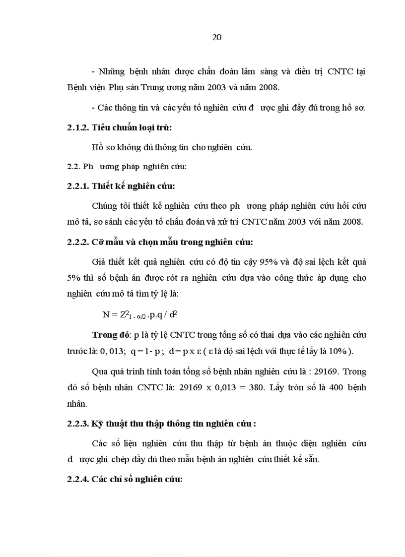 image for page Nghiên cứu chẩn đoán và xử trí chửa ngoài tử cung năm 2008 và năm 2003 tại Bệnh viện Phụ sản Trung ương 1