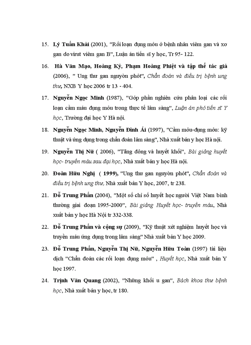 image for page Nghiên cứu một số yếu tố có liên quan đến rối loạn đông máu ở bệnh nhân ung thư gan nguyên phát có hóa trị liệu