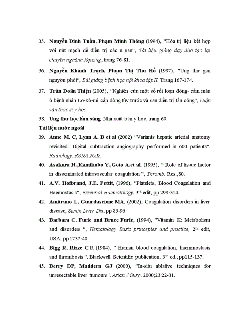 image for page Nghiên cứu một số yếu tố có liên quan đến rối loạn đông máu ở bệnh nhân ung thư gan nguyên phát có hóa trị liệu