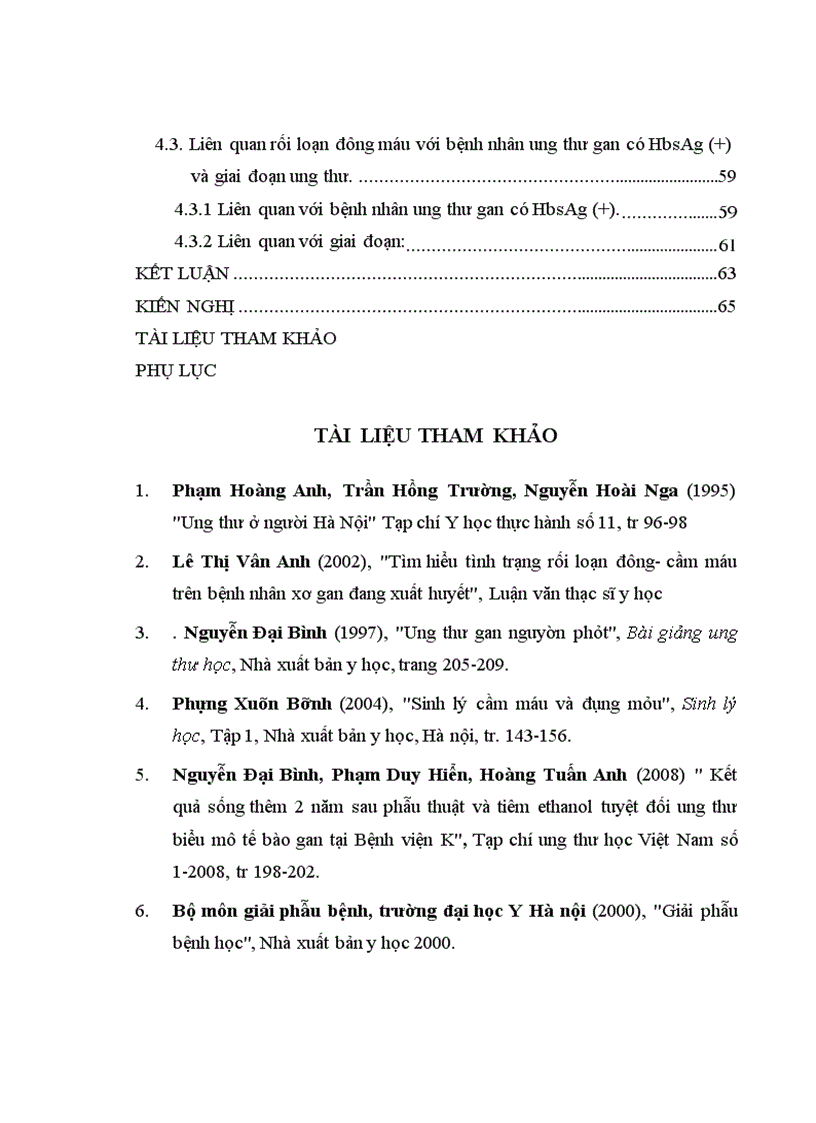 image for page Nghiên cứu một số yếu tố có liên quan đến rối loạn đông máu ở bệnh nhân ung thư gan nguyên phát có hóa trị liệu 1