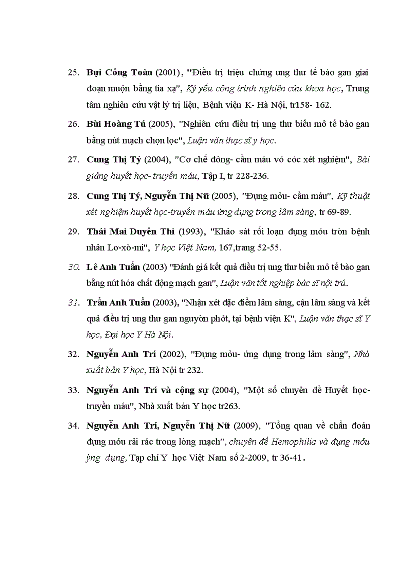 image for page Nghiên cứu một số yếu tố có liên quan đến rối loạn đông máu ở bệnh nhân ung thư gan nguyên phát có hóa trị liệu 1