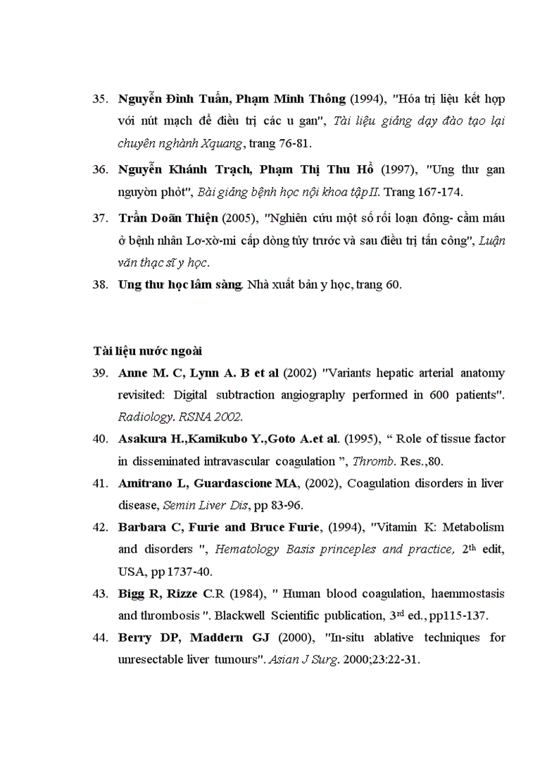 image for page Nghiên cứu một số yếu tố có liên quan đến rối loạn đông máu ở bệnh nhân ung thư gan nguyên phát có hóa trị liệu 1