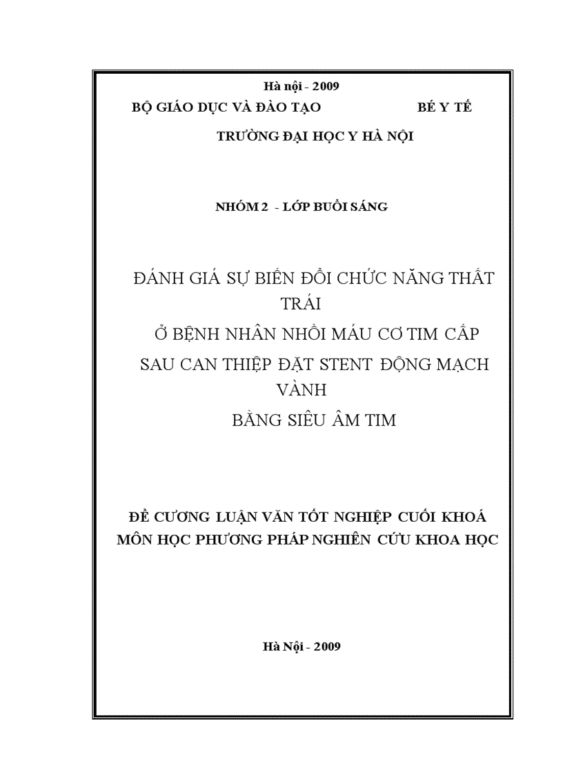 image for page Khảo sát các yếu tố ảnh hưởng tới sự biến đổi chức năng thất trái của bệnh nhân NMCT sau can thiệp đặt stent động mạch vành