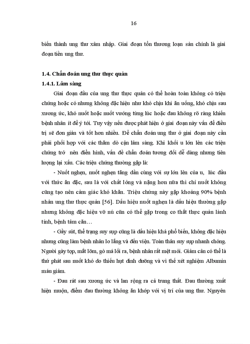 image for page Nghiên cứu đặc điểm lâm sàng và mô bệnh học ung thư biểu mô thực quản 1