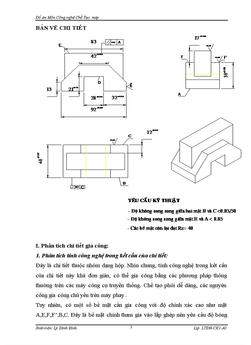 Xác định phương pháp chế tạo phôi và thiết kế bản vẽ lồng phôi